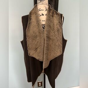 Marc New York Faux Fur Lined Brown Vest